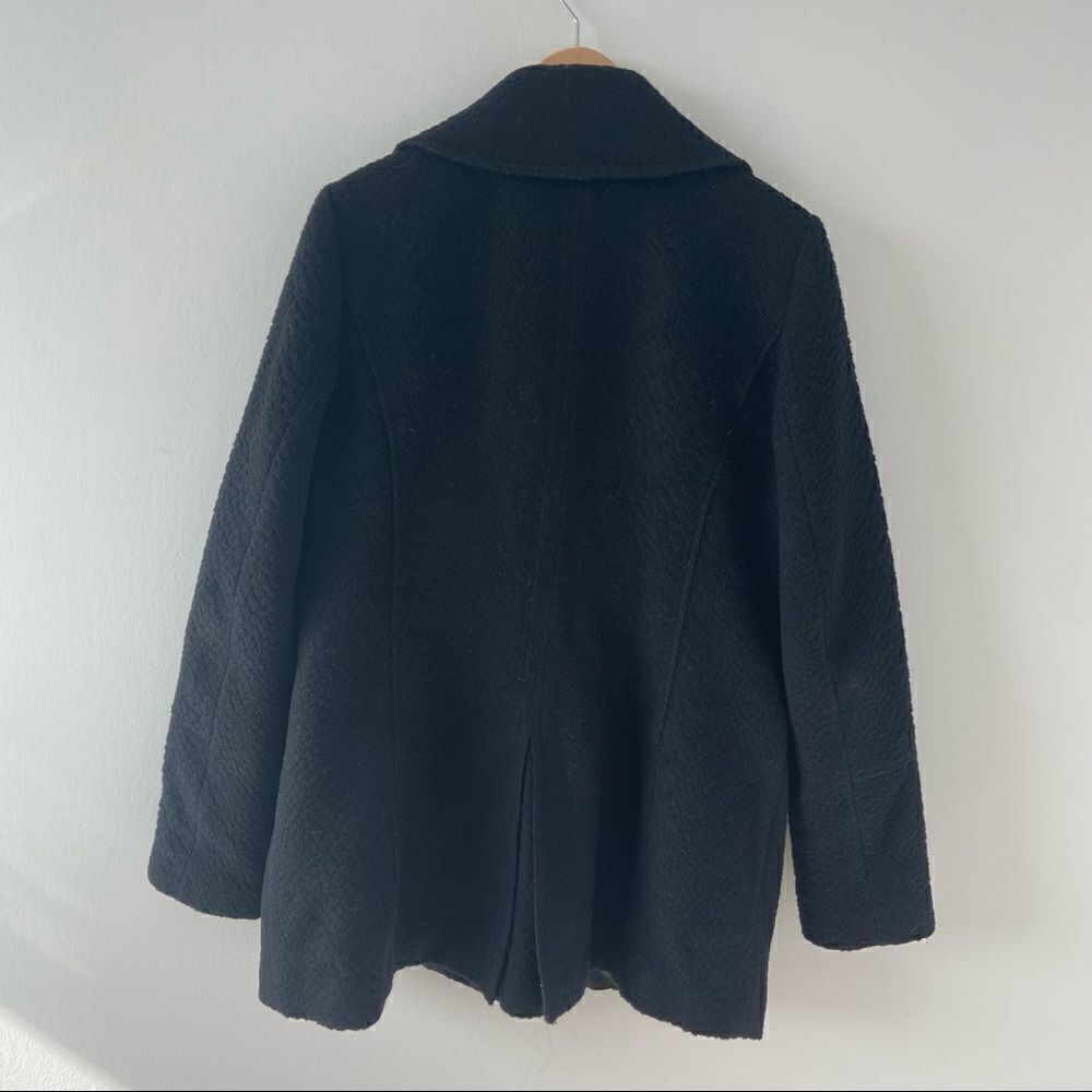 Karl Lagerfeld Navy Wool Pea Coat Size Medium - Picture 6 of 6